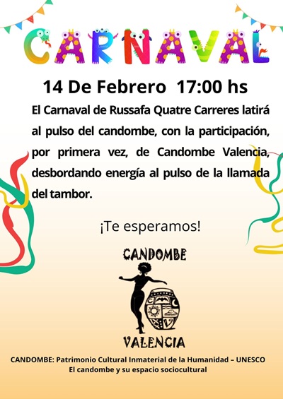CARNAVAL 14 DE FEBRERO CANDOMBE VALENCIA